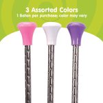 Schylling Twirling Baton - Metal Kids Baton - Rubberized Ends in Assorted Pink. White. and Purple Colors - Ages 3 and Up - One Baton
