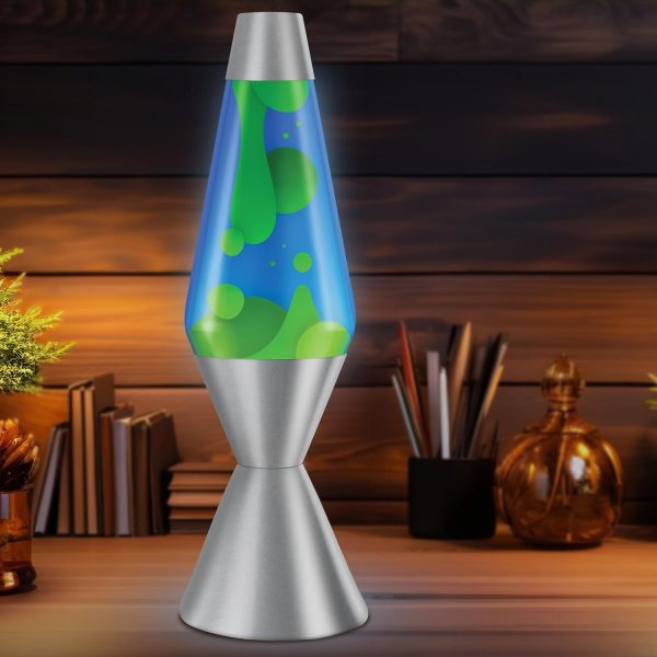 Lava The Original Lamp - 16.3 Emerald Tide ?C Classic Liquid Motion Lamp - Yellow Wax and Blue Liquid - Item #5139 (Amazon Exclusive)