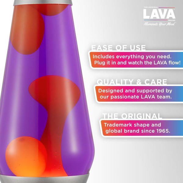 The Original Lava? Lamp - Large 52oz 16.3 - Vivid Twilight - Classic Liquid Motion Lamp - Orange Lava and Purple Liquid - Item #5119 (Amazon Exclusive)