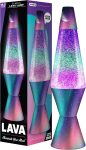 Lava? Lamp - 14.5 Polar Glimmer - The Original Motion Light - Silver Glitter. Multicolor Base and Globe - Item #2048 (Amazon Exclusive)