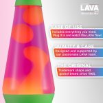 Lava The Original Lamp - 14.5 Neon Green - Classic Liquid Motion Lamp - Orange and Pink Liquid - Item #2096 (Amazon Exclusive)
