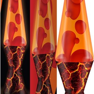 The Original Lava? Lamp - 14.5 Volcanic Crags - Classic Liquid Motion Lamp - Red Wax and Orange Liquid - #2078 (Amazon Exclusive)